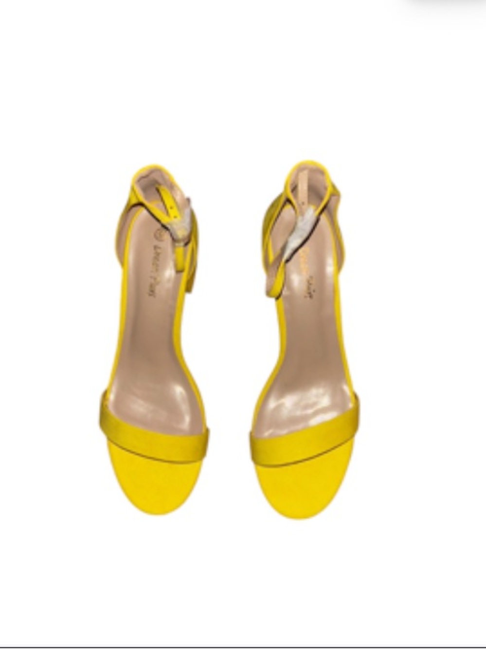 Dream Pairs Yellow Ankle-Strap Heels